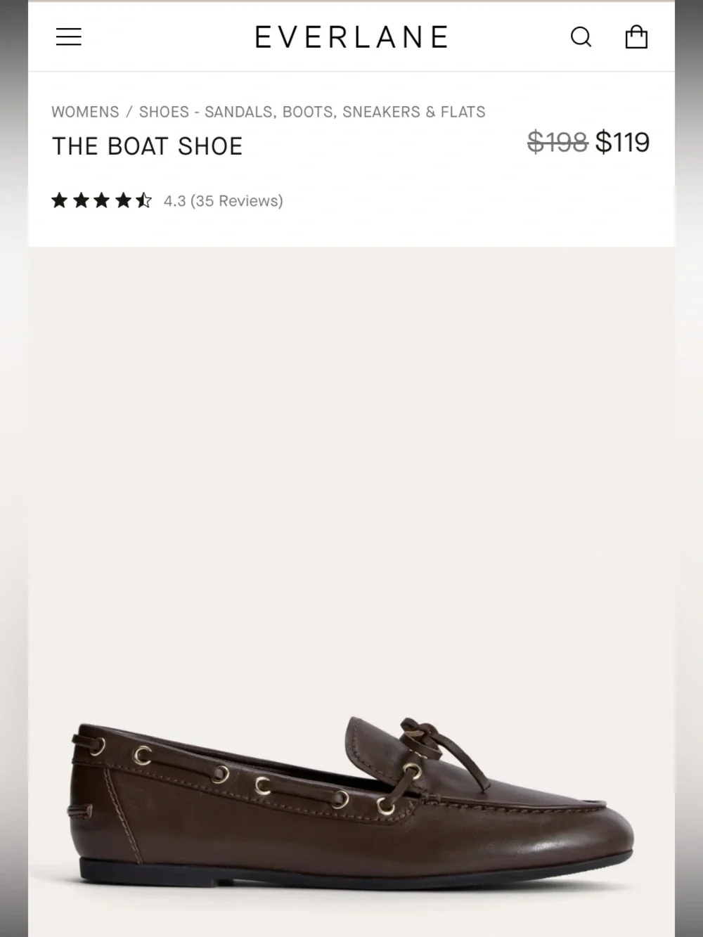 Everlane smooth brown